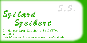 szilard szeibert business card